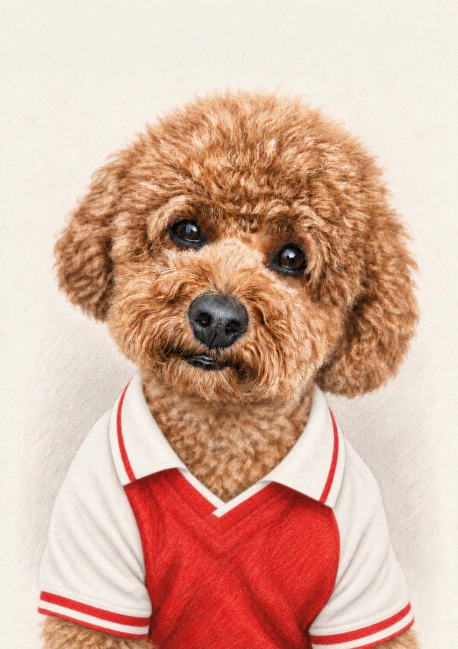 Arsenal Inspired pet portrait template